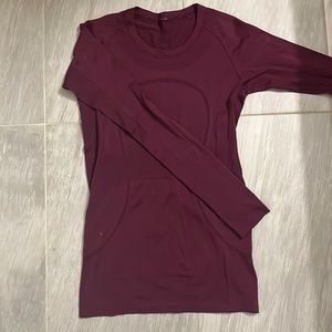Lululemon Swiftly Tech Long Sleeve Shirt - Size 4 Maroon